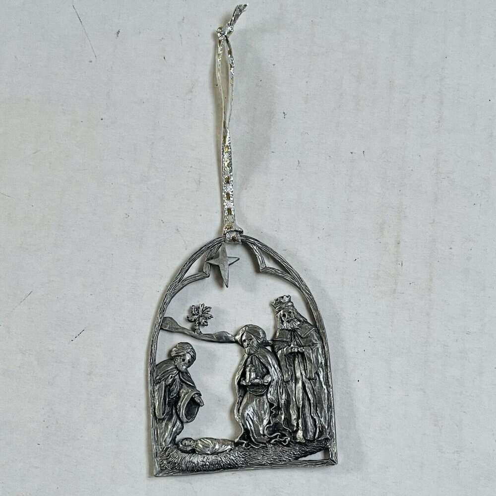 Camco PewterThree Kings Baby Jesus Religious Ornament Christmas Home Decor